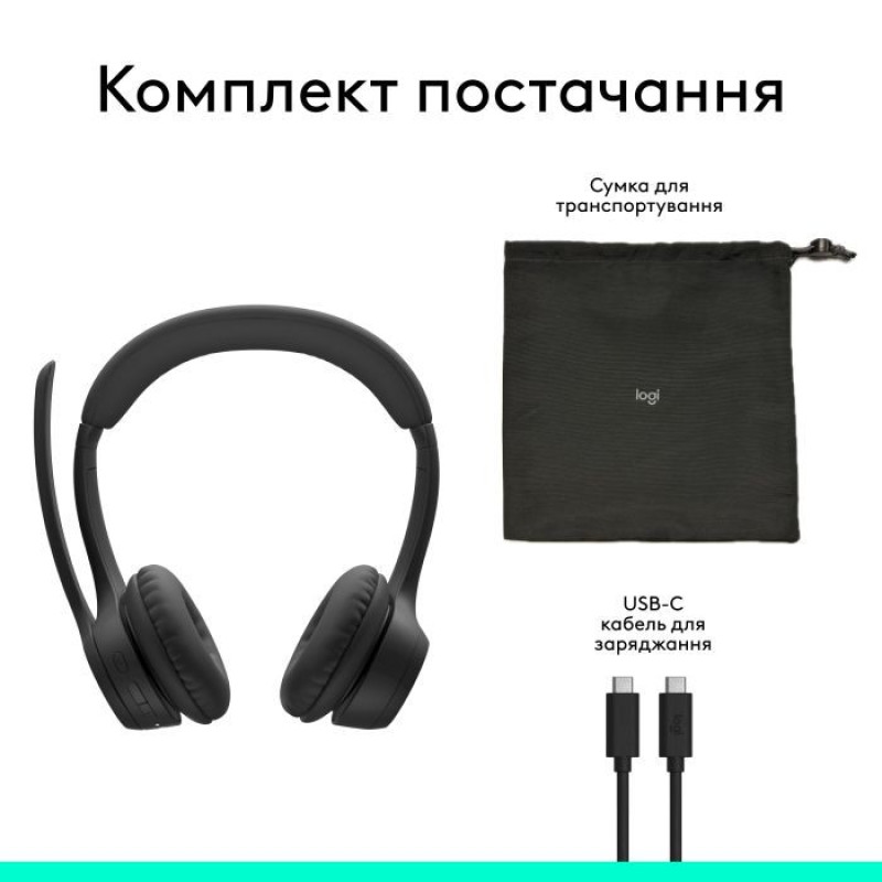 Навушники Logitech Zone 305 for Business Wireless/Bluetooth Direct Black (981-001458)
