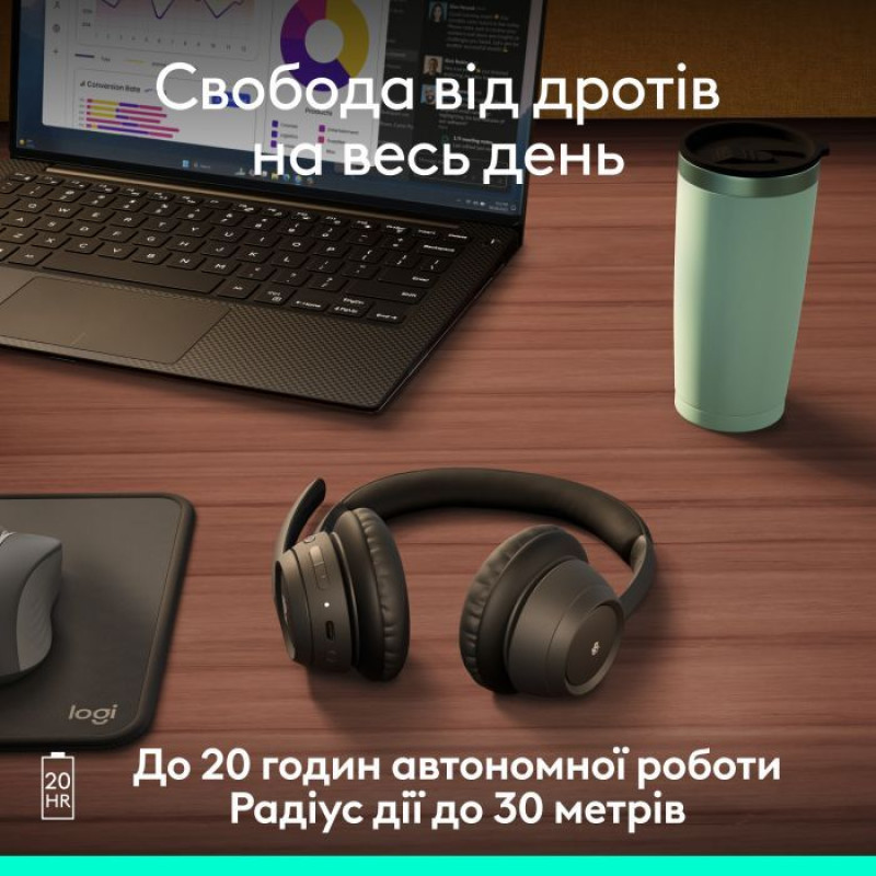Навушники Logitech Zone 305 for Business Wireless/Bluetooth Direct Black (981-001458)