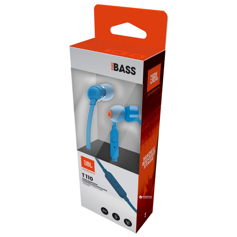 Гарнітура JBL T110 Blue (JBLT110BLU)