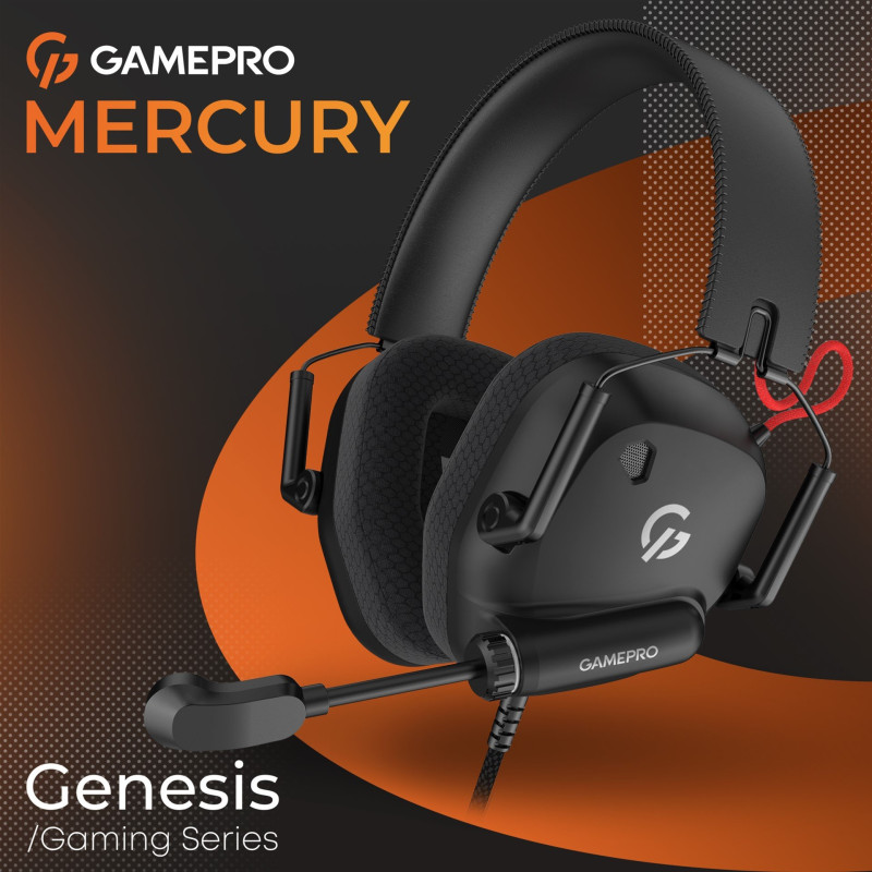 Навушники GamePro Genesis Mercury Black (HS120B)
