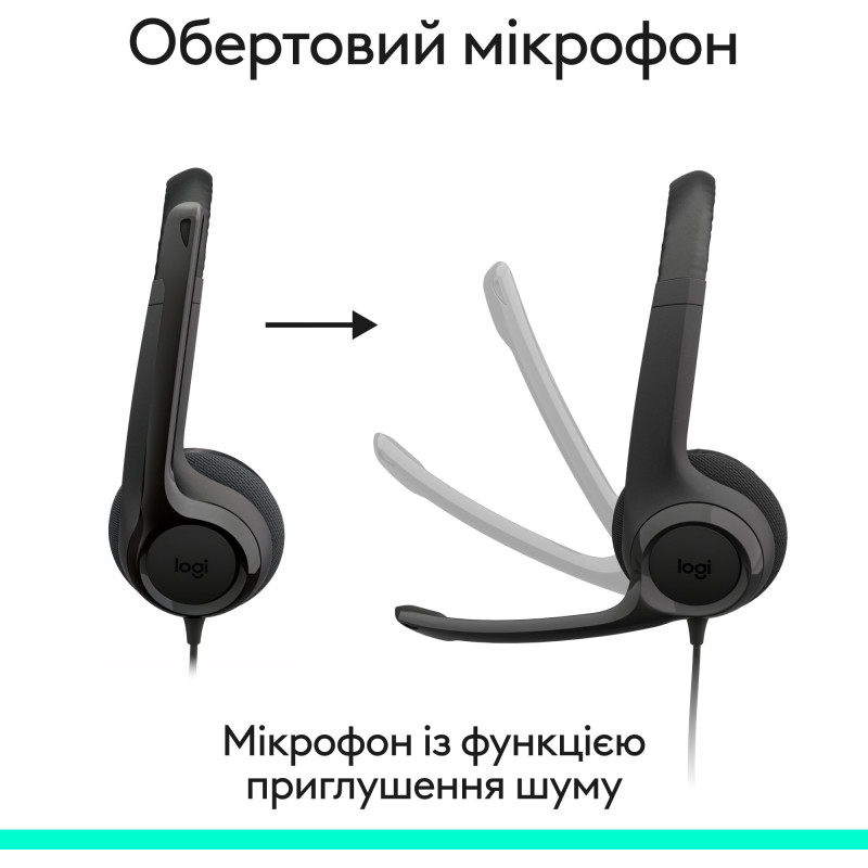 Навушники Logitech H390 USB-C Midnight Black (981-001576)