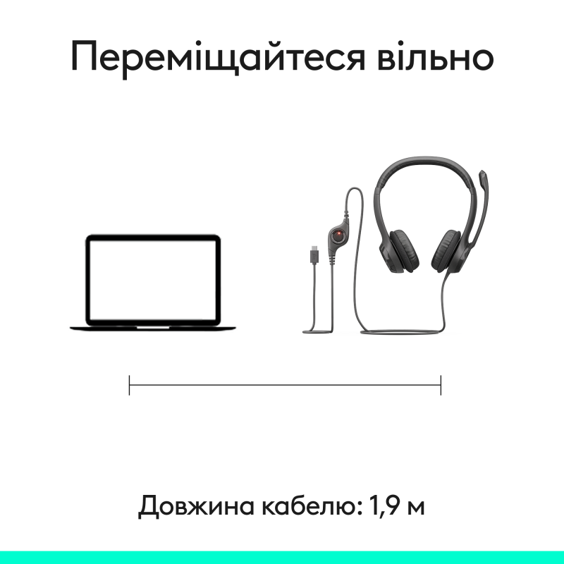 Навушники Logitech H390 USB-C Midnight Black (981-001576)