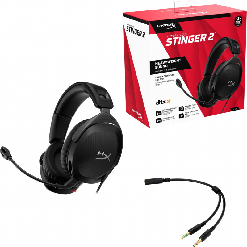 Навушники HyperX Cloud Stinger 2 Wired Black (519T1AA)