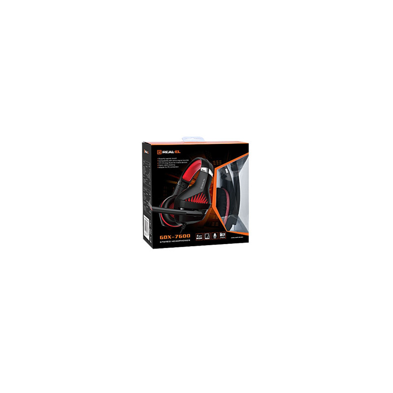 Гарнітура REAL-EL GDX-7600 Black/Red