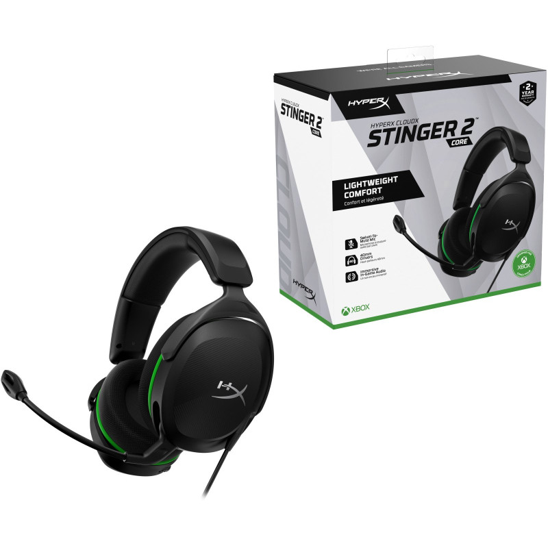 Наушники HyperX Cloud Stinger 2 Core Xbox 3.5mm Black/Green (6H9B8AA)