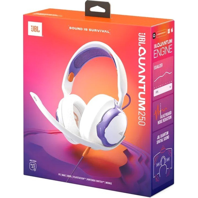 Навушники JBL Quantum 250 White (JBLQTUM250WHT)