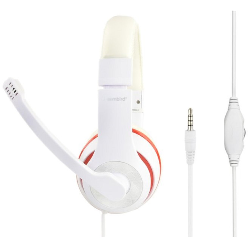 Навушники Gembird MHS-03-WTRD White/Red