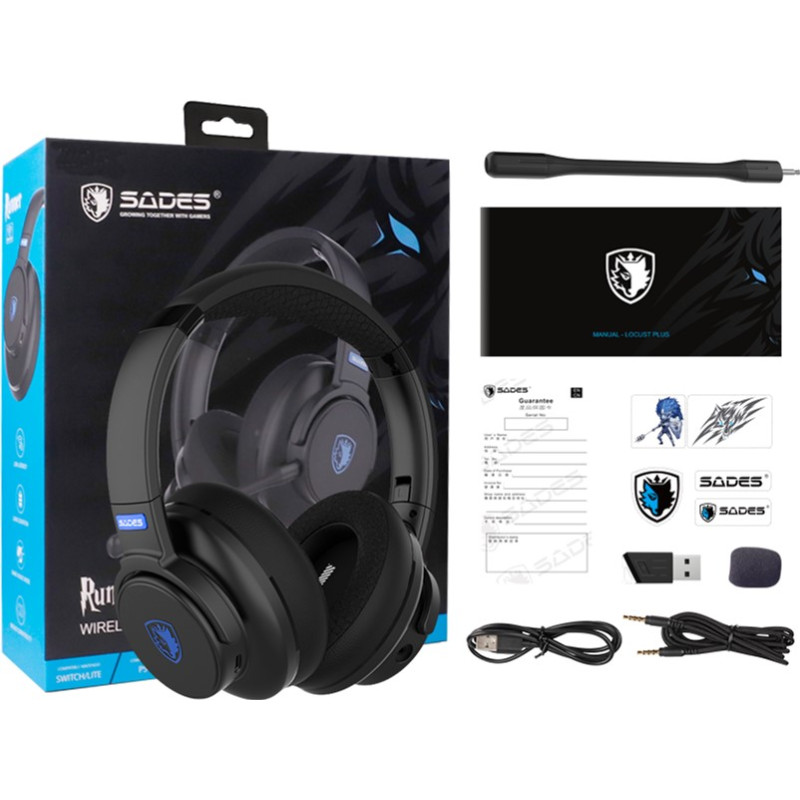 Гарнітура Sades SA-202 Runner Black/Blue (sa202bkb)