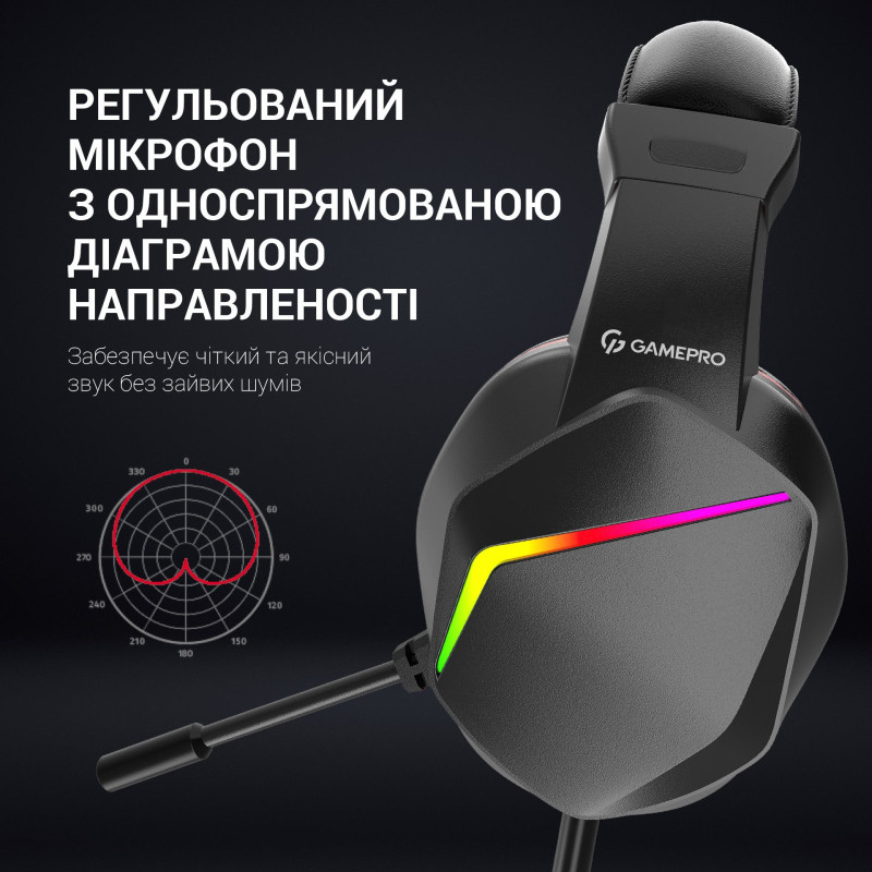 Навушники GamePro HS311 RGB Black/Red (HS311)