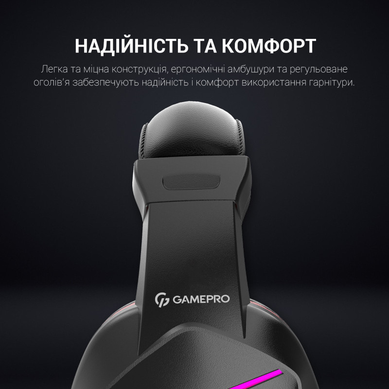 Навушники GamePro HS311 RGB Black/Red (HS311)