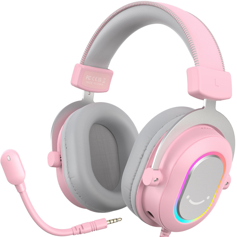Навушники Fifine H6P RGB USB Pink