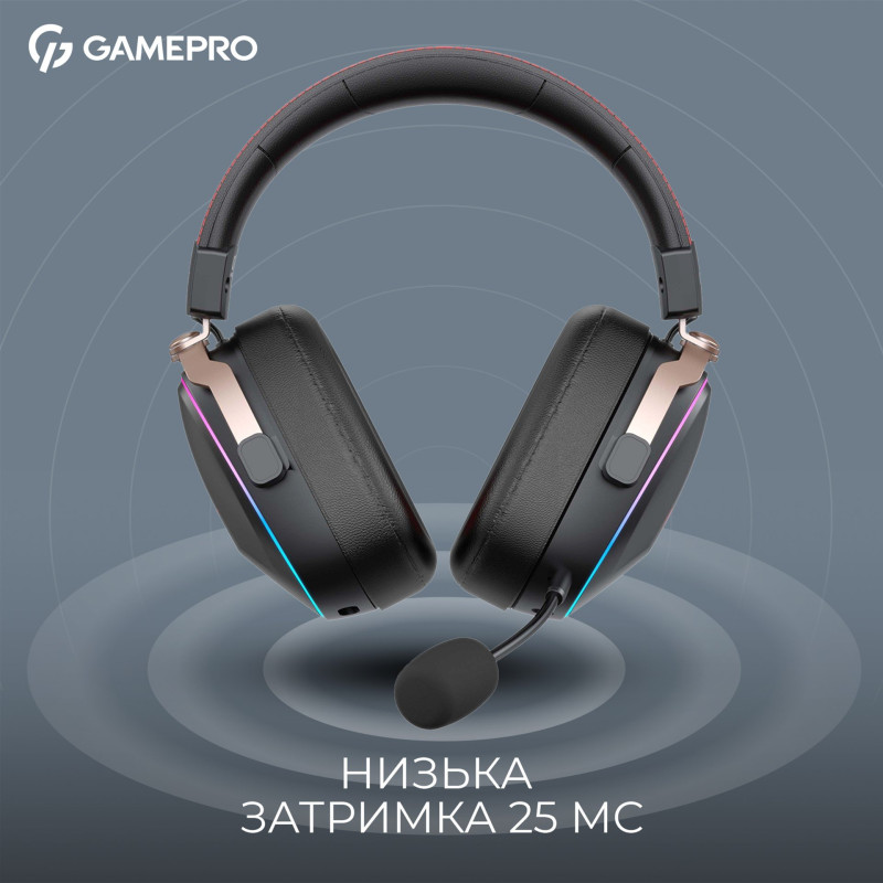 Навушники GamePro Asgard Valkyria Wireless RGB Tri-Mod Black (HSW249)
