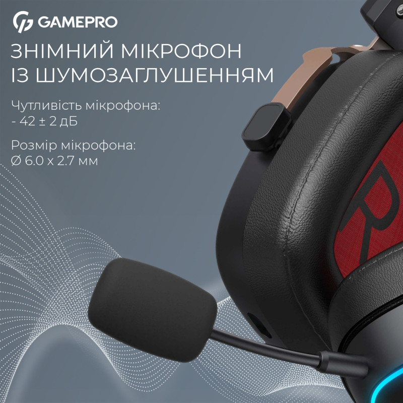 Навушники GamePro Asgard Valkyria Wireless RGB Tri-Mod Black (HSW249)