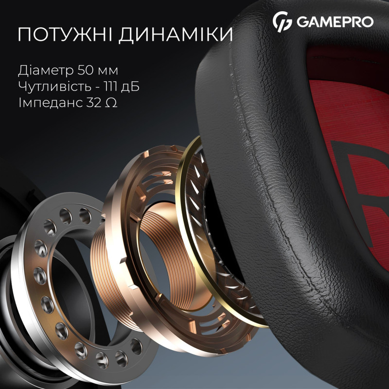 Навушники GamePro Asgard Valkyria Wireless RGB Tri-Mod Black (HSW249)