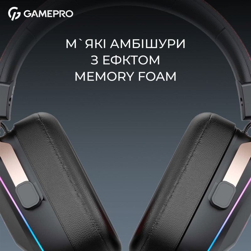 Навушники GamePro Asgard Valkyria Wireless RGB Tri-Mod Black (HSW249)