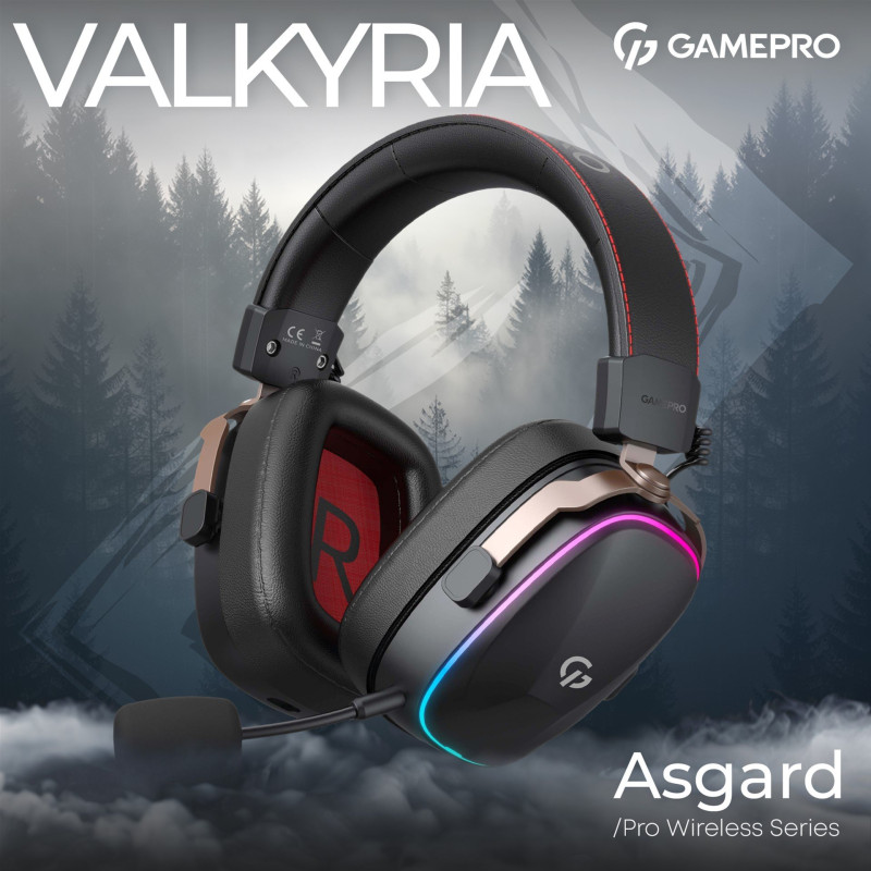 Навушники GamePro Asgard Valkyria Wireless RGB Tri-Mod Black (HSW249)