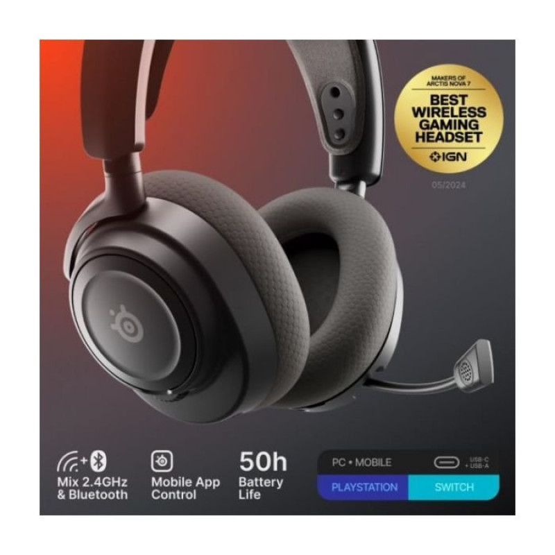 Навушники SteelSeries Arctis Nova 7 Gen 2 Wireless Black (61730)