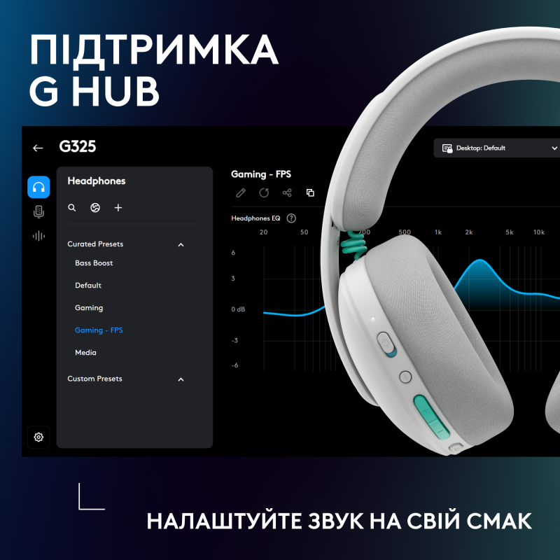 Навушники Logitech G325 Lightspeed Wireless White
