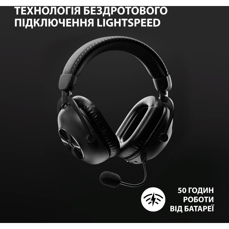 Гарнітура Logitech G Pro X2 Wireless LightSpeed Black (981-001263)