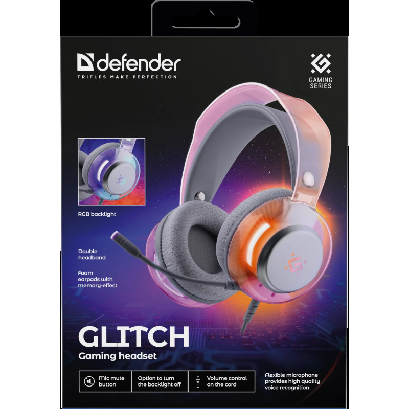 Навушники Defender Glitch White (62490)