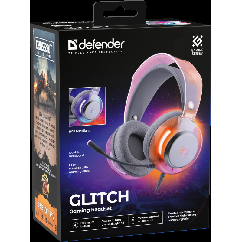 Навушники Defender Glitch White (62490)