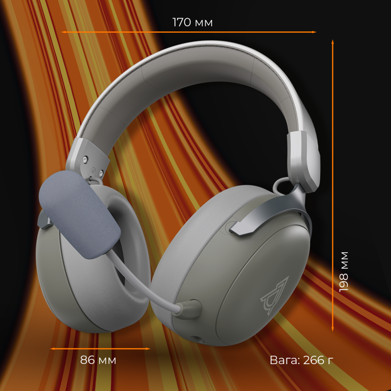 Навушники Ajazz AHM08 MAX 3-Mode Grey (AHM08-MAX-GW)
