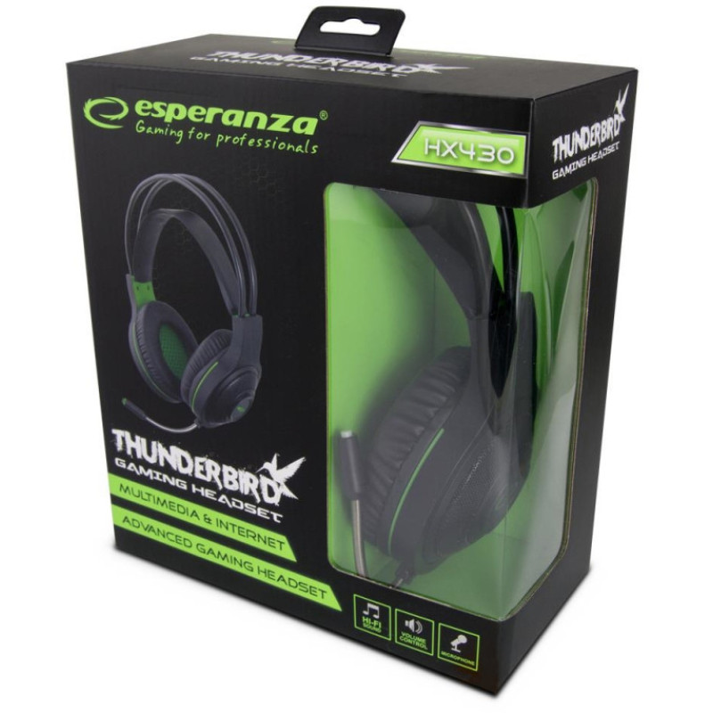 Навушники Esperanza EGH430 Black-Green (EGH430)
