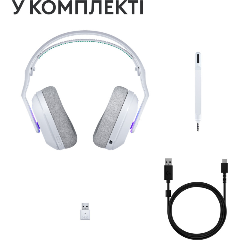 Навушники Logitech G522 Lightspeed White (981-001550)