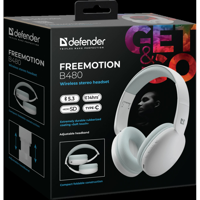 Навушники Defender FreeMotion B480 White (63481)
