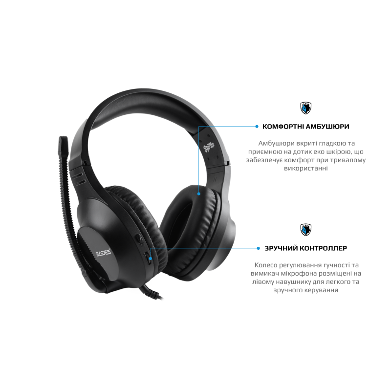 Навушники Sades SA-721 Spirits Black (sa721bkj)