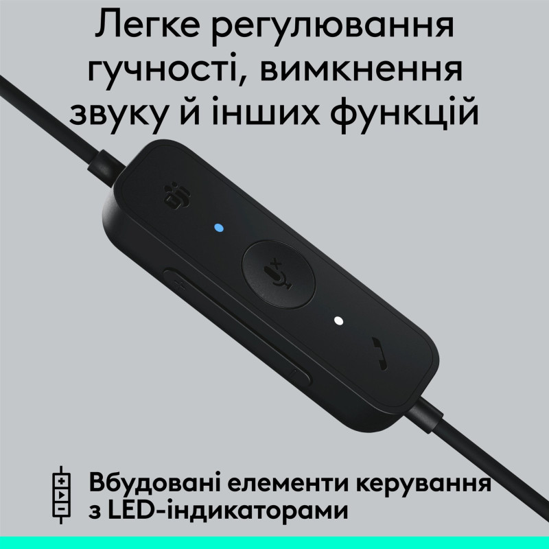 Навушники LOGITECH H570e Corded Stereo BLACK-USB-A (981-001430)