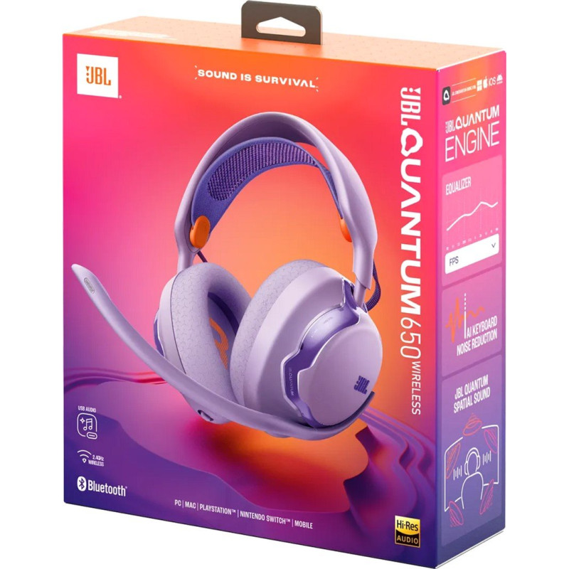 Навушники JBL Quantum 650 Purple (JBLQTUM650PUR)