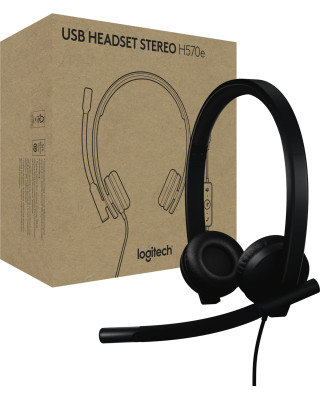 Навушники LOGITECH H570e Corded Stereo BLACK-USB-C (981-001431)