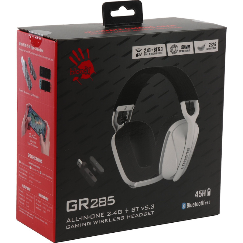 Навушники A4Tech Bloody GR285 Sports White