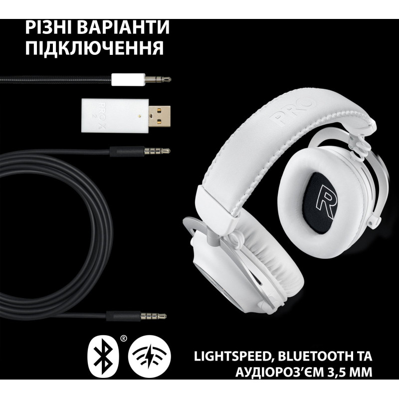 Наушники Logitech G Pro X 2 Lightspeed Wireless White (981-001269)