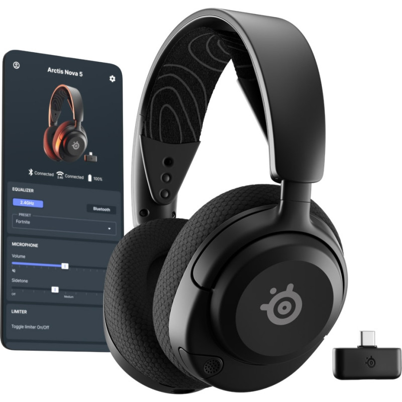 Гарнітура SteelSeries Arctis Nova 5 Black MultiPlatform (61670)