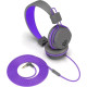 Навушники Jlab JBuddies Studio Wired Graphite/Purple (IEUHJKSTUDIORGRYPRP6)