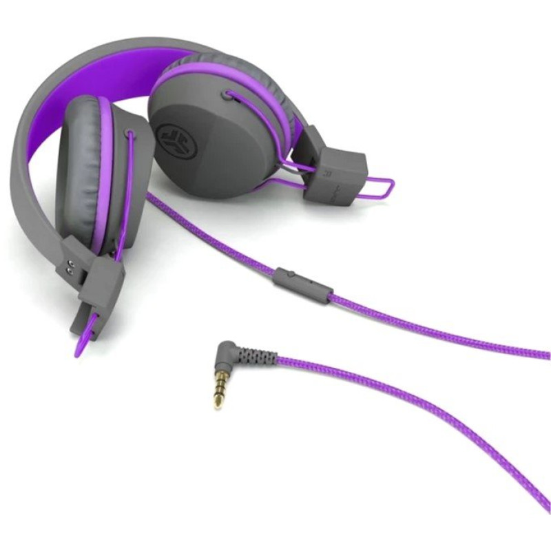 Навушники Jlab JBuddies Studio Wired Graphite/Purple (IEUHJKSTUDIORGRYPRP6)