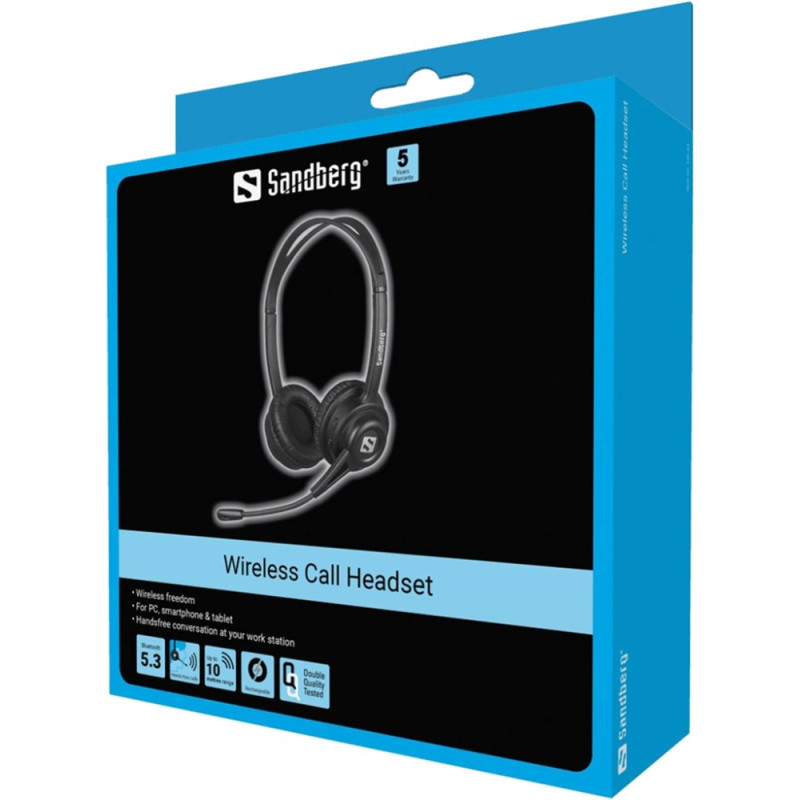 Навушники Sandberg Wireless Headset ANC+ENC Bluetooth Black (126-44)