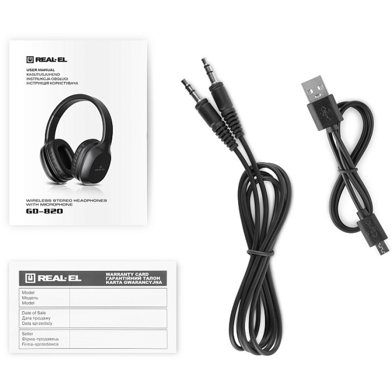 Навушники REAL-EL GD-820 Black