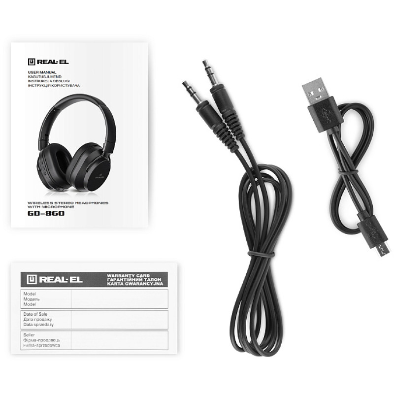 Навушники REAL-EL GD-860 Black