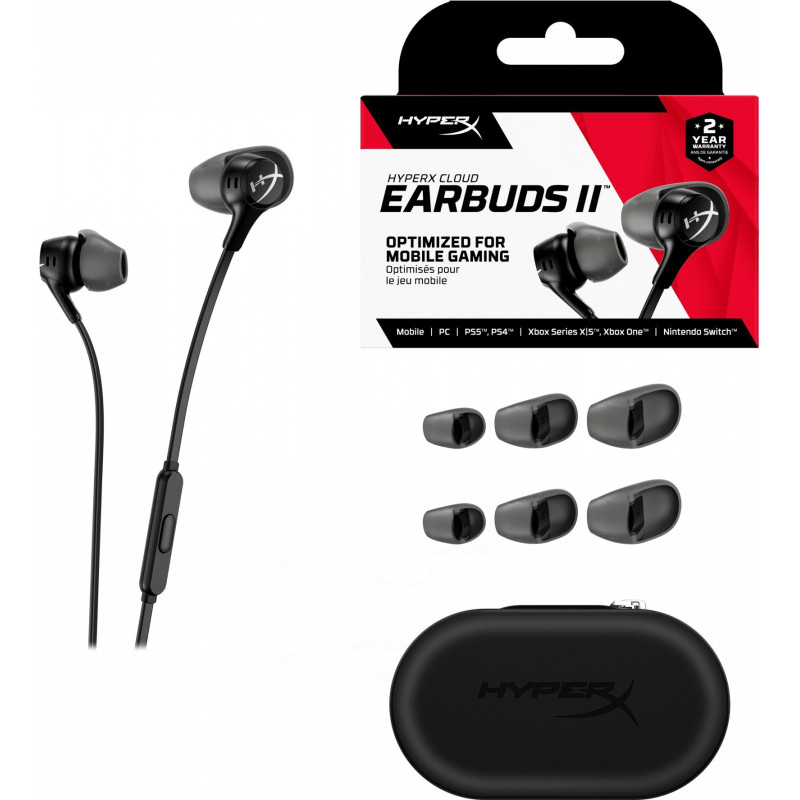 Навушники HyperX Cloud Earbuds II 3.5 мм Black (70N24AA)