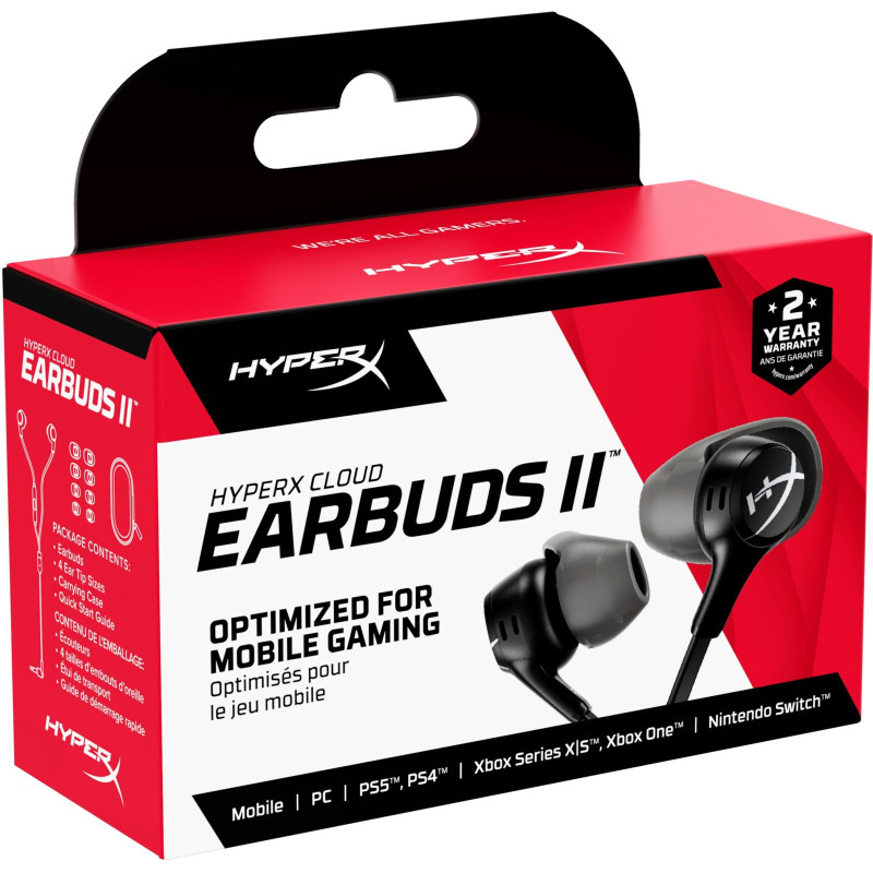 Навушники HyperX Cloud Earbuds II 3.5 мм Black (70N24AA)