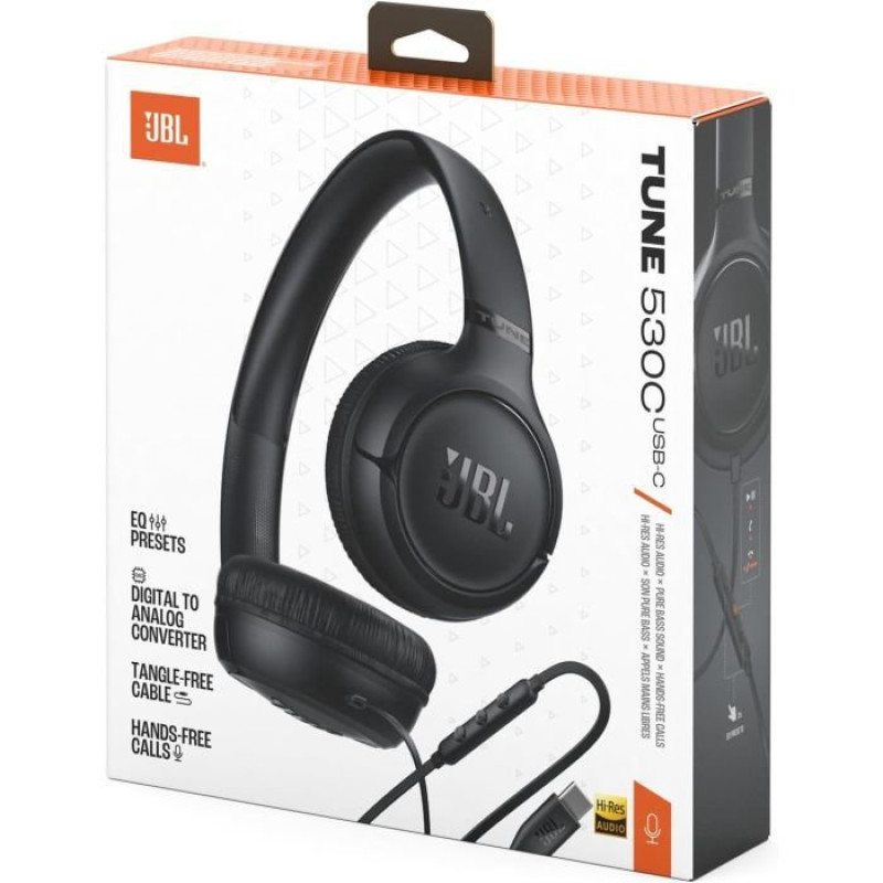 Навушники JBL Tune 530C USB-C Black (JBLT530CBLK)