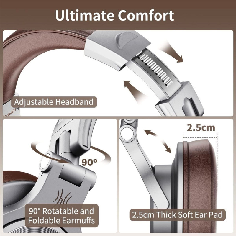 Навушники OneOdio A71 Silver Brown