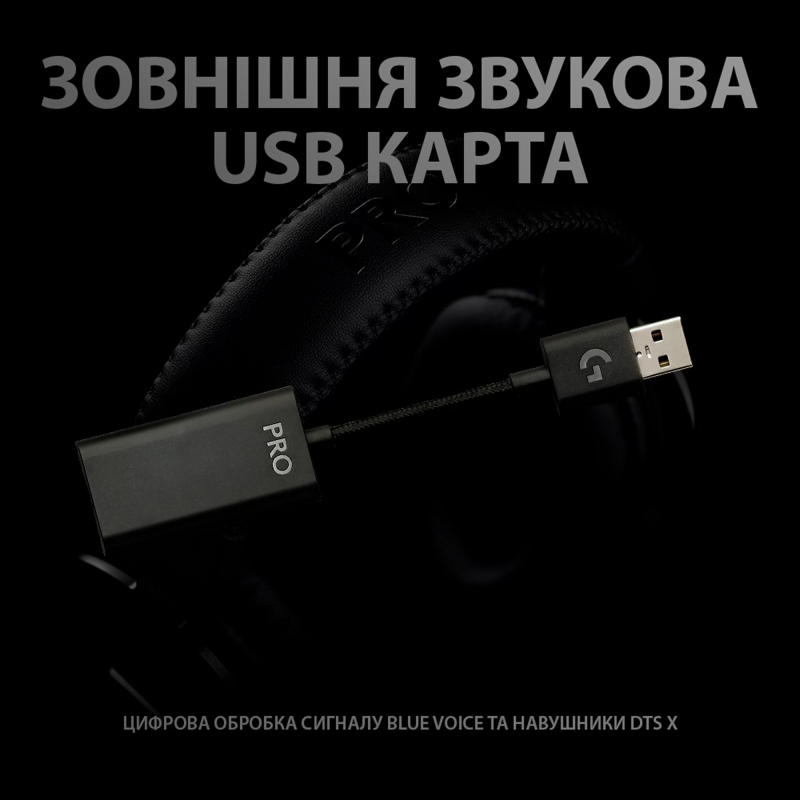 Навушники Logitech G PRO X Gaming Headset + Stand USB Black (991-000358)