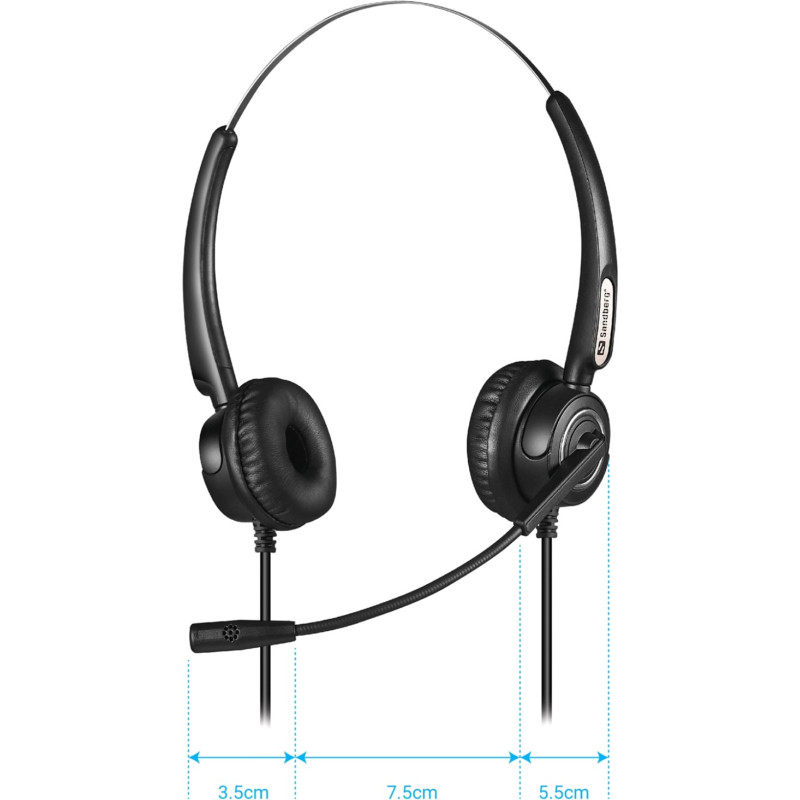 Навушники Sandberg Office Headset Pro Stereo Black (126-13)