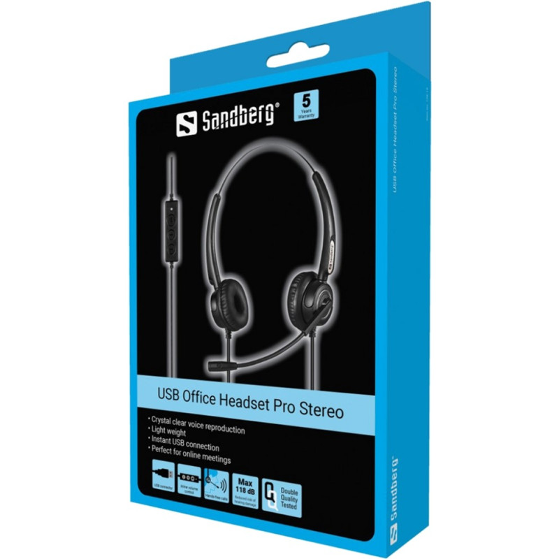 Навушники Sandberg Office Headset Pro Stereo Black (126-13)