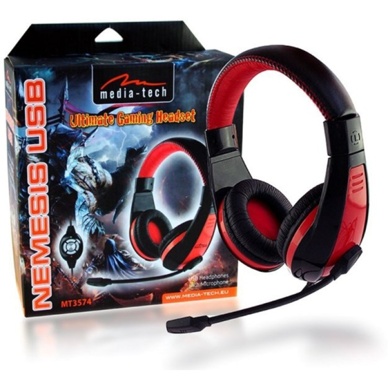 Навушники Media-Tech NEMESIS USB Black-Red (MT3574)