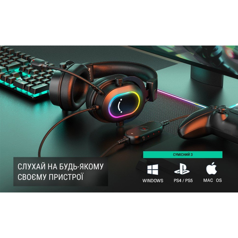 Навушники Fifine RGB H6 Black